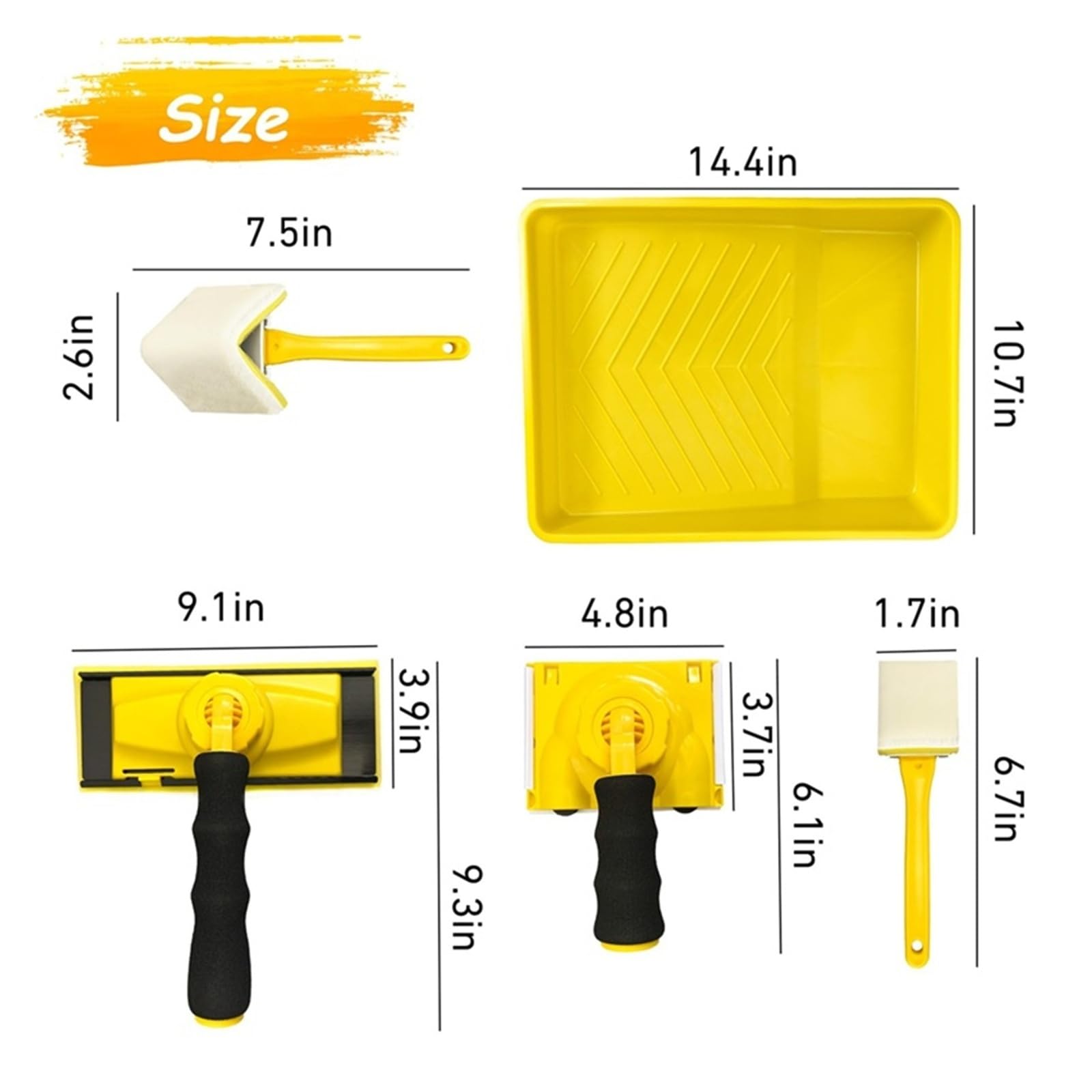 Ensemble de 7 tampons peinture 9 pouces for la des murs et plafonds