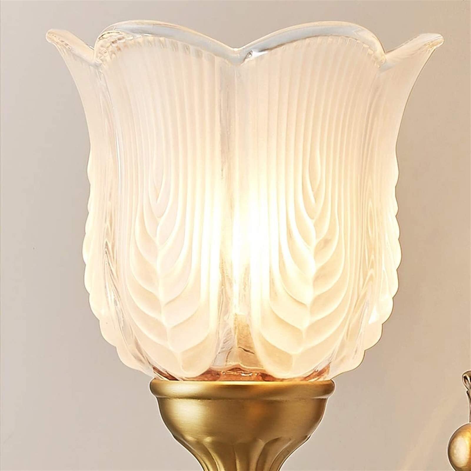 Applique da Parete per Interni Stile retrò in Ottone E Vetro per Bagno Lampade da Parete Moderne per Sala da Pranzo/Soggiorno Corridoio Balcone Stile Rustico
