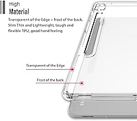 Vista 2 de Funda compatible con Galaxy Tab S9 Ultra/Tab S10 Ultra SM-X910, ultra delgada, suave, transparente mate TPU transparente funda trasera compatible