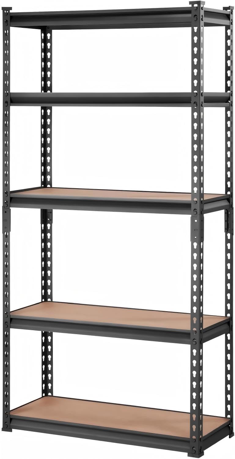 GarveeTech Heavy Duty Garage Shelving Unit, 30 in L x 12 in D x 60 in H Adjustable Storage Shelves, 2000 LBS Load Capacity, Durable Metal Shelves for Garage Organization, Basement, Workshop