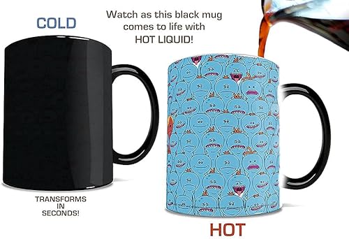 Miniatura 4 de Morphing Mugs Rick and Morty Mr. Meeseeks Una taza de cerámica que cambia de color de 11 oz Imagen revelada cuando se añade líquido CALIENTE!