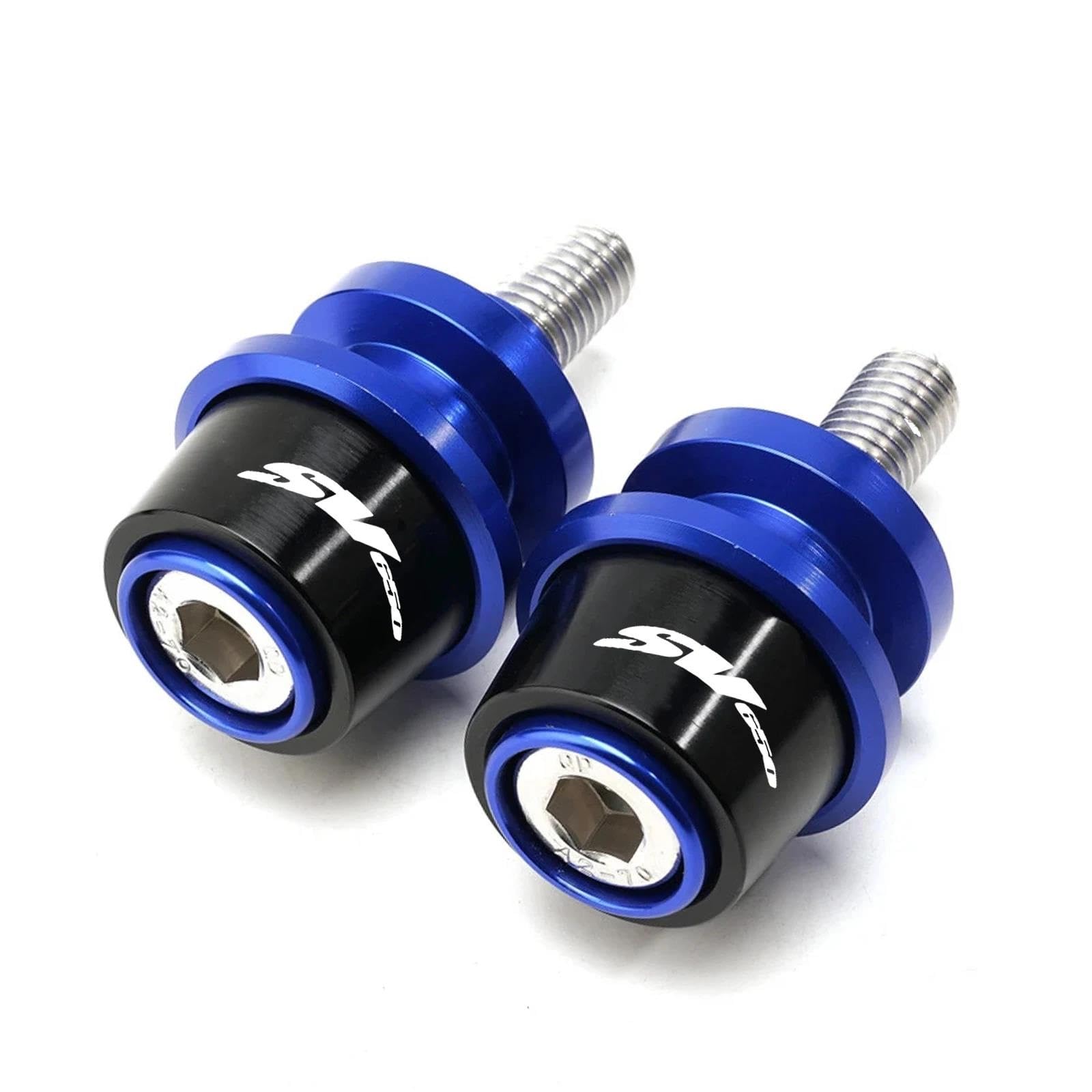 Bobines de bras oscillant 8mm bleu vis support moto SV650 SV650s 2024