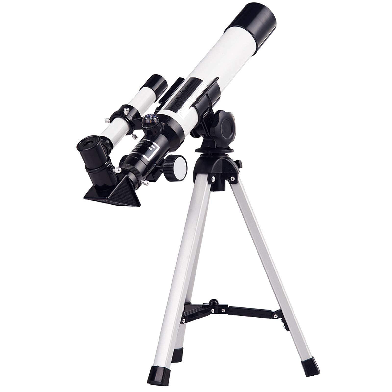Astronomiczny teleskop refrakcyjny o ogniskowej 400 mm z mocowaniem AZ, wielowarstwową optyką i pryzmatami BaK-4, noktowizorem przy słabym świetle, z adapterem telefonicznym na statywie