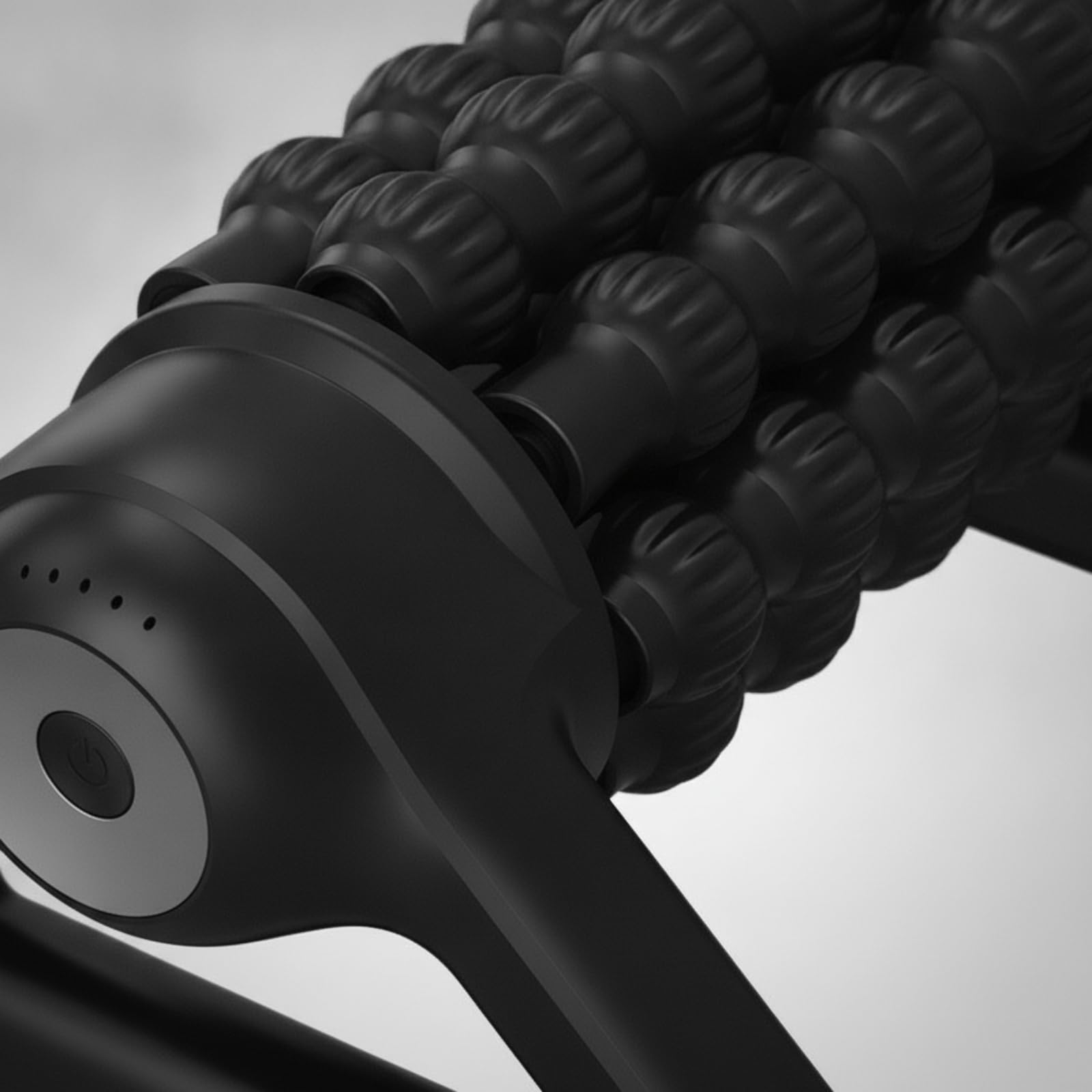 Amagogo Elektrischer Massage Roller Muskelroller Massageroller Faszienroller Massagegerät mit Automatikrotation Und Handgriffen aus PP Metall für Sportler Läufer Heimfitness Erholung, Silber