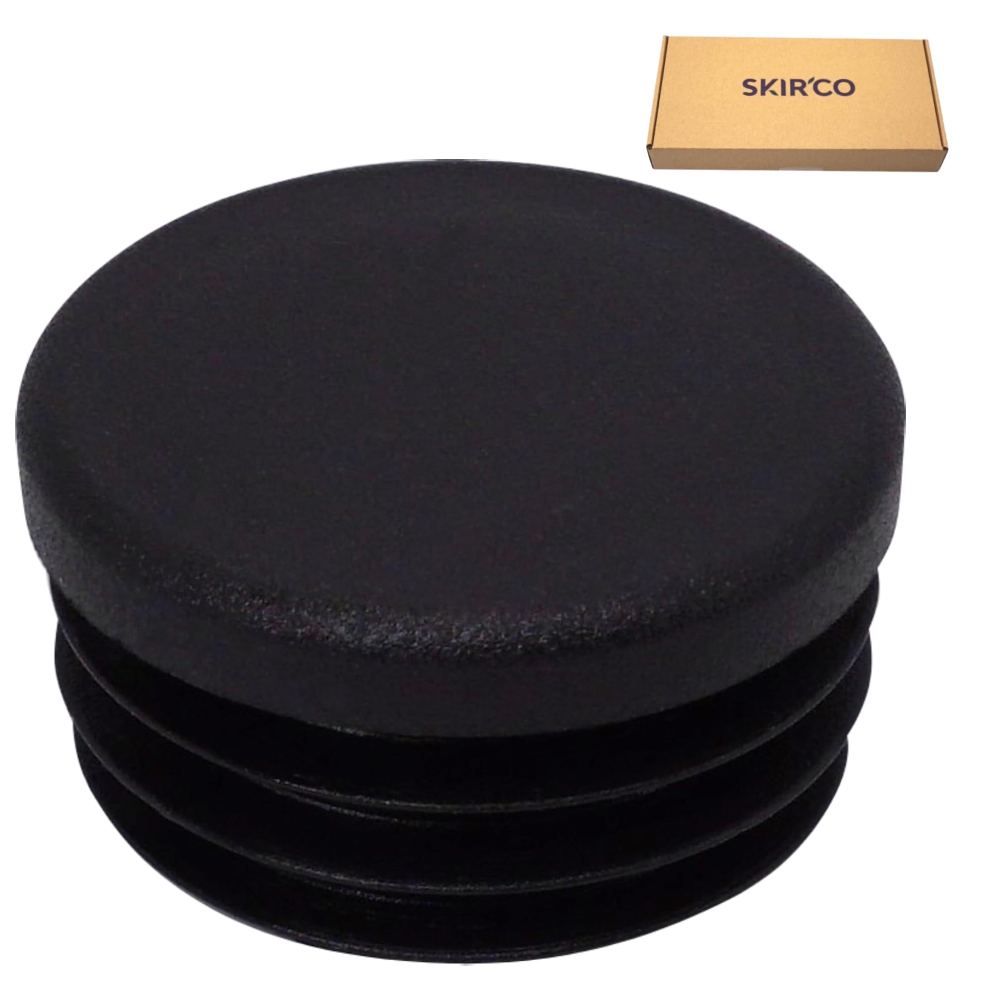 SKIR'CO (20 pcs) Round Tube Inserts 35 mm, Fence Post Plugs, Black Plastic Tube End Caps, Pipe Plugs, Black RAL 9005 - Image 2
