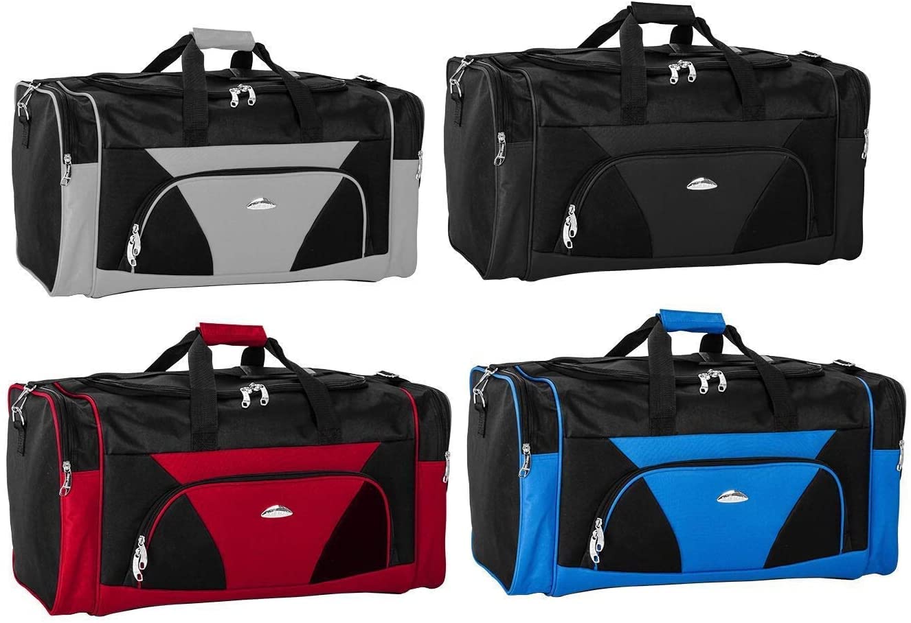 Masman Sports Gym Bag Duffel Bag – Lightweight, Durable cv Outdoor Luggage Duffle Bag Holdall for Gym Climbing Sports Travel Crossfit (Black RED, Grey, BLEU 20'' and 32''), Bleu, 32''