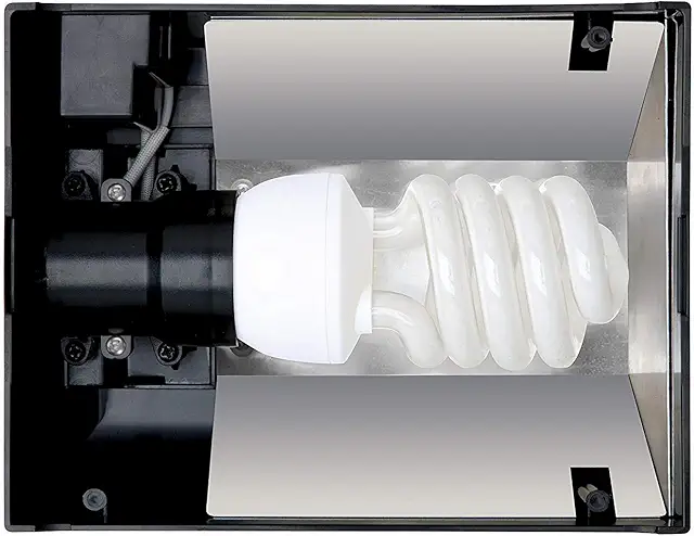 Exo Terra Compact Terrarium Cover Nano - E27 Socket, Black, 20x9x15cm