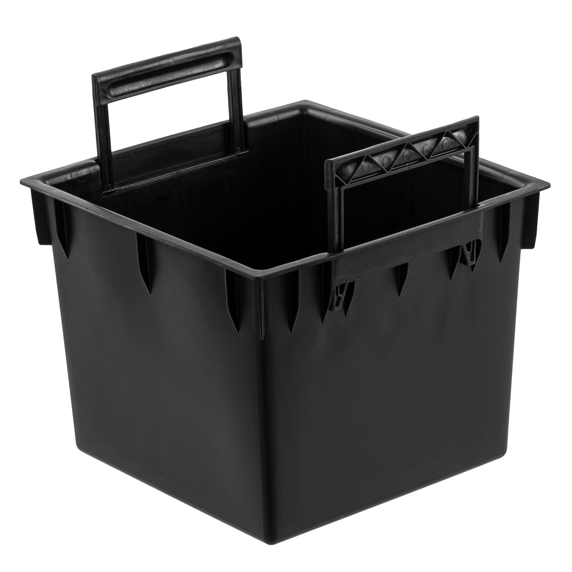 Juego de 2 macetas cuadradas intercambiables de plástico, 25 L, dimensiones 32,5 x 32,5 x 25,5 cm, para macetas Prosperplast, altura de 61 cm, con asas, para uso exterior e interior