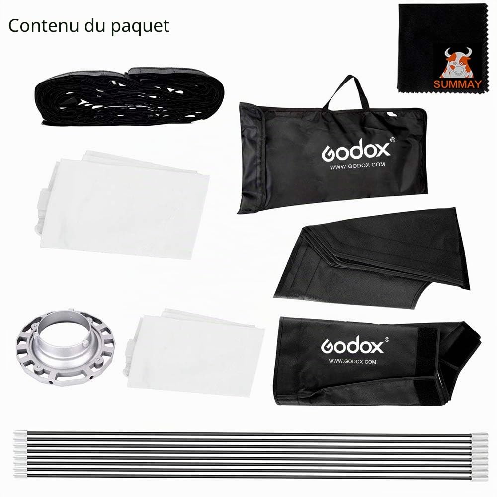 GODOX Grille Softbox 140cm Boîte à Lumière Octogonale Photographie Lumière avec Bowens Mount pour Portrait Produit Photographie Studio Flash Speedlight
