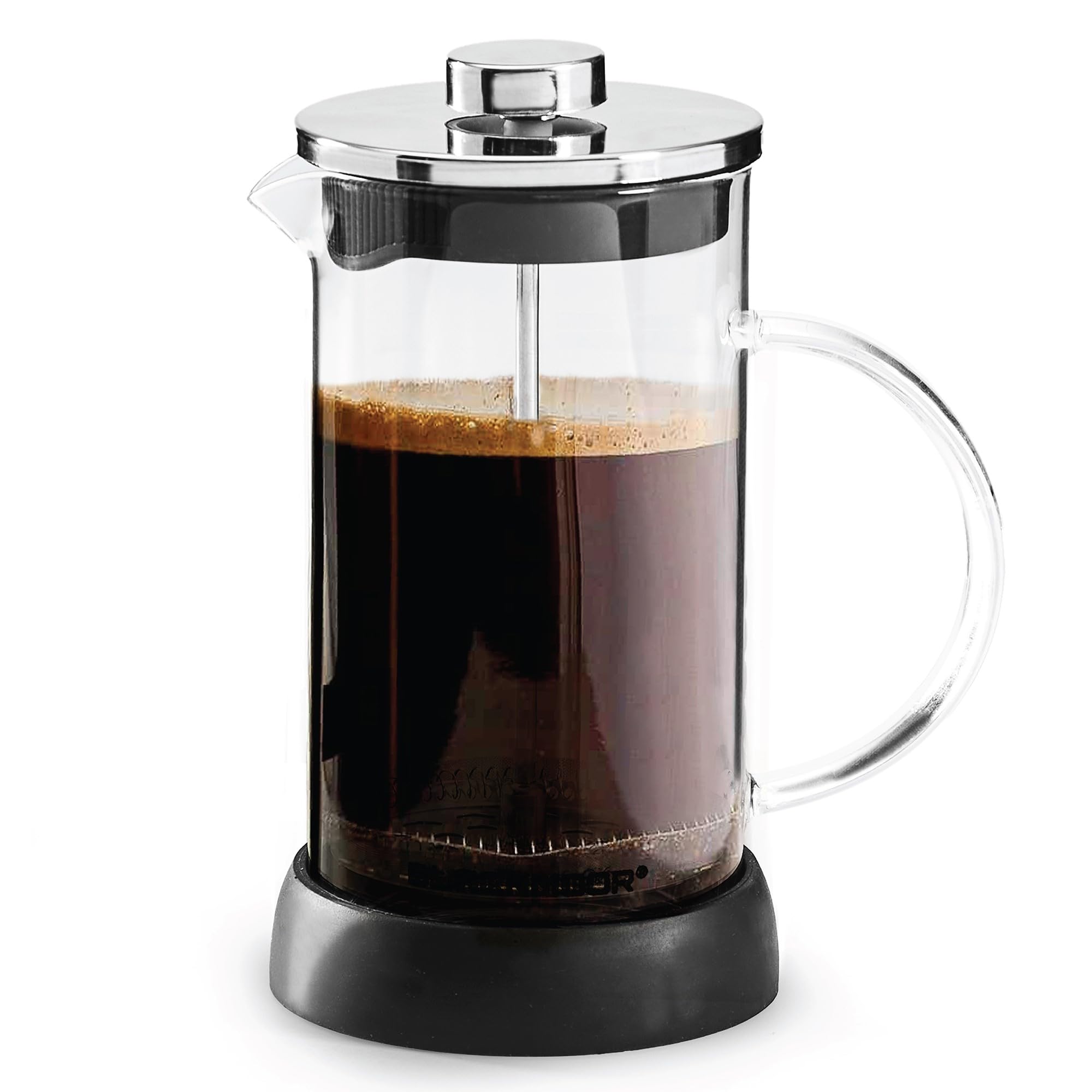 Blackmoor 600ml Glass Cafetiere French Press Coffee Maker, 3-4 Cups, Borosilicate Glass with Stainless Steel Precision Filter