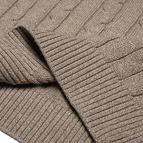 Image of Kid Nation Boys Sweater Cotton Quarter Zip Sweater Kids Cable Knit Pullover | Casual 1 /4 Zip Sweater for Child 3-14 Years (Previously Amazon Essentials)