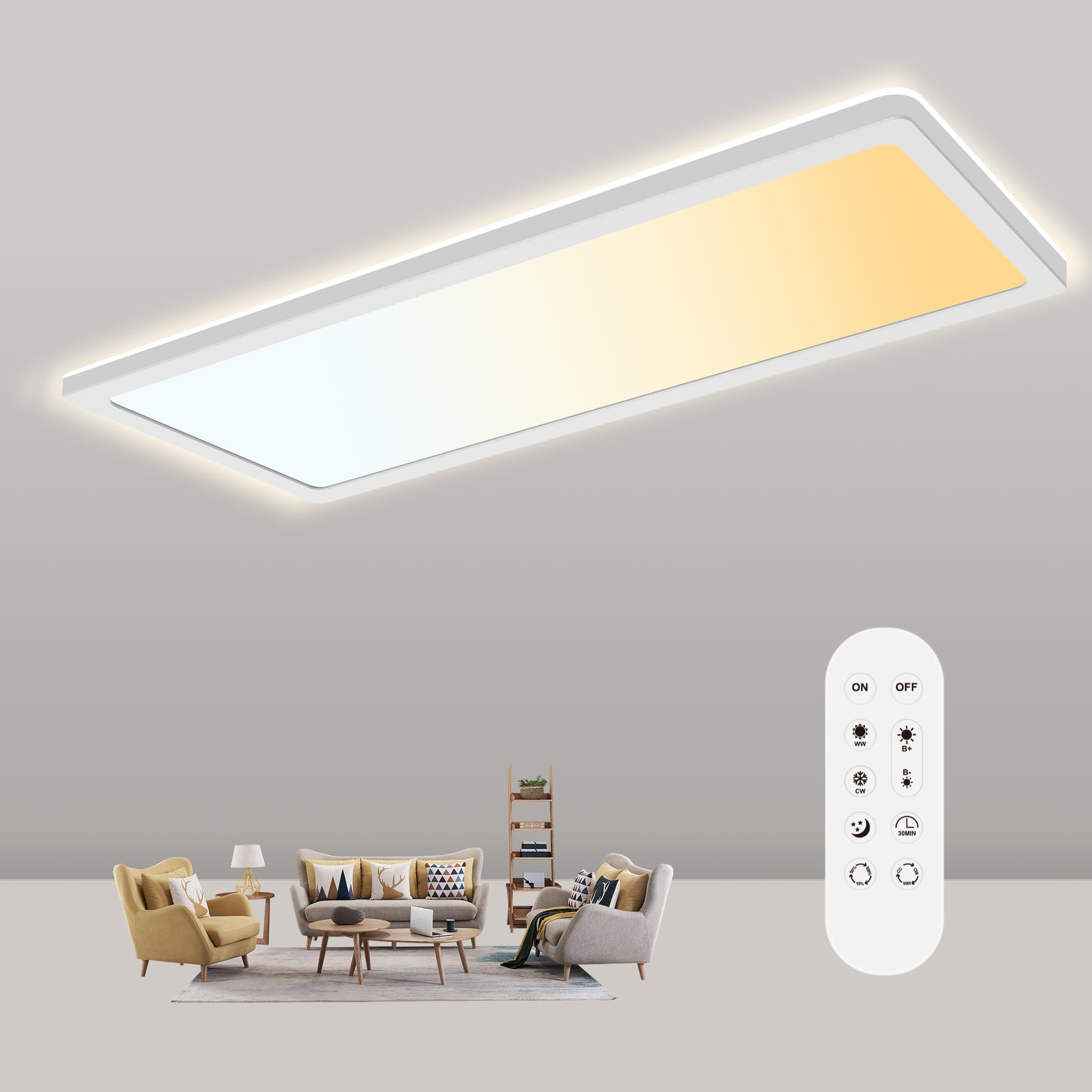 Goodjoo LED Deckenleuchte Oval, Dimmbar, Modern Design
