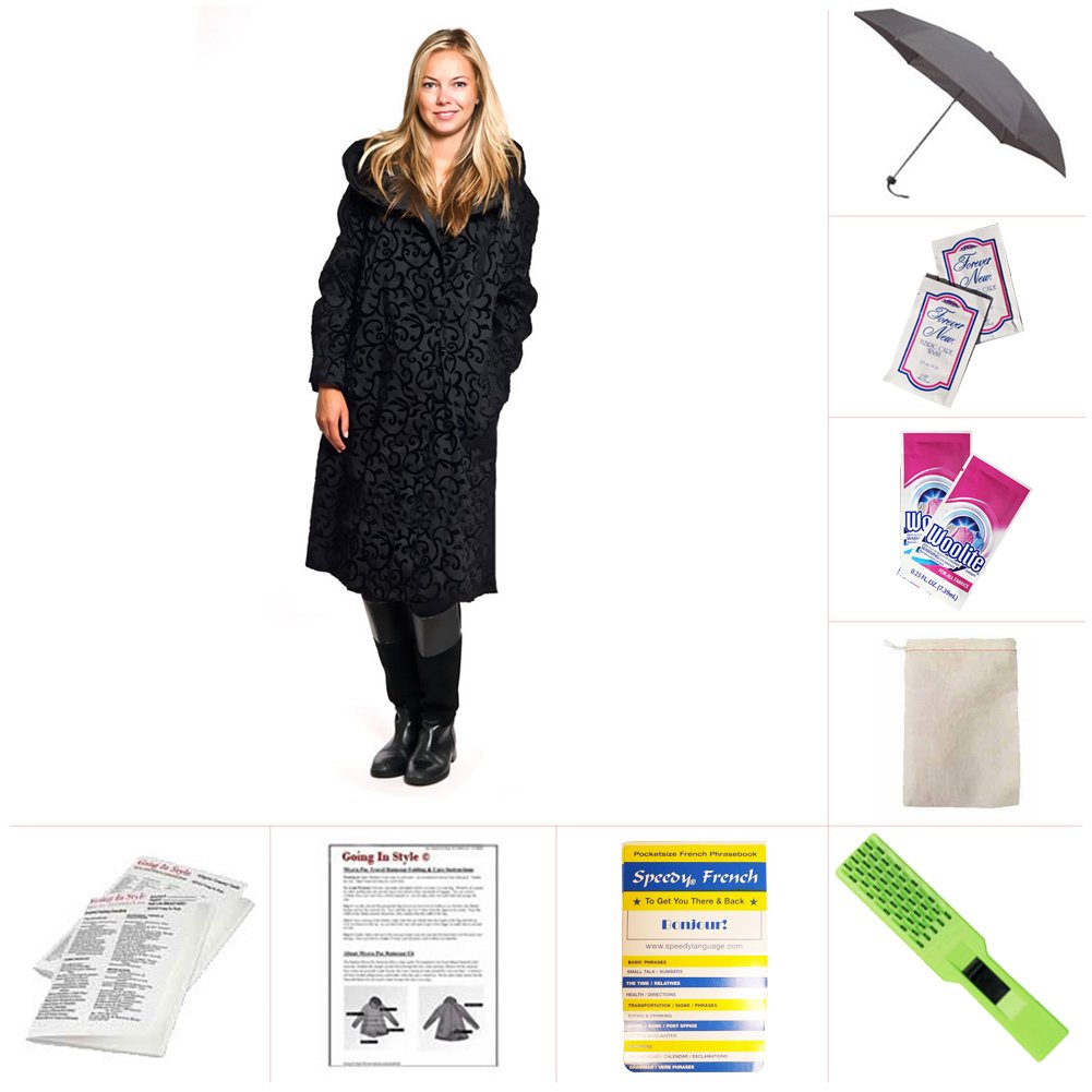 Tea Length Donatella Fashion Travel Raincoat - Scroll