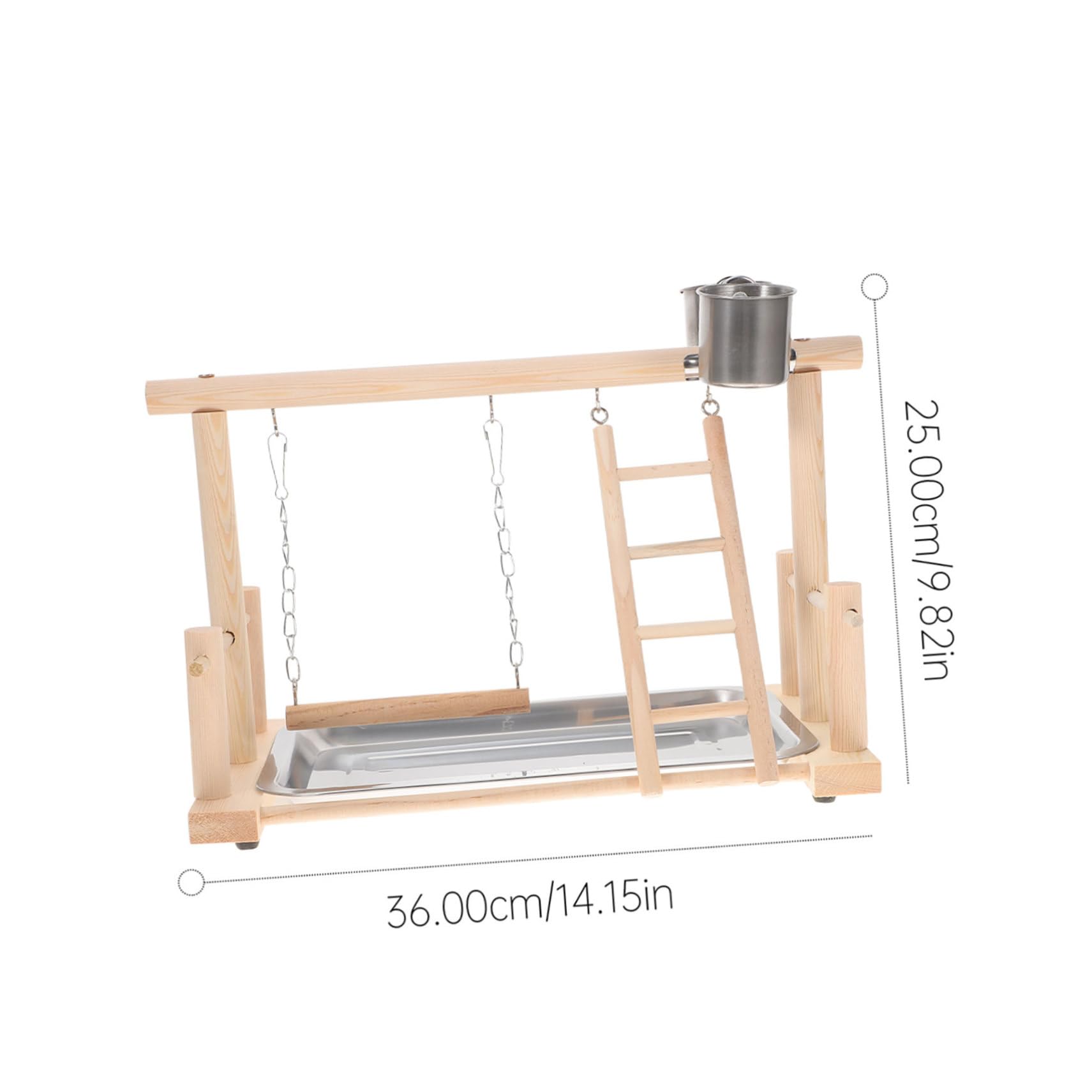 Sosoport 1set Stand Da Gioco Per Uccelli Legno Palestra Per Pappagalli Esercizio e Divertimento Per Parrocchetti Cocker Spaniel e Altri Uccelli Facile Da Pulire e Naturale Attività
