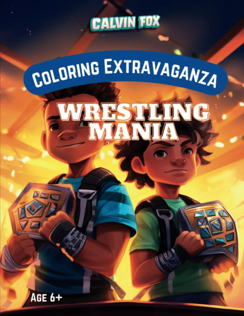 Wrestling Mania Coloring Extravaganza: Kids' Sport Coloring Book