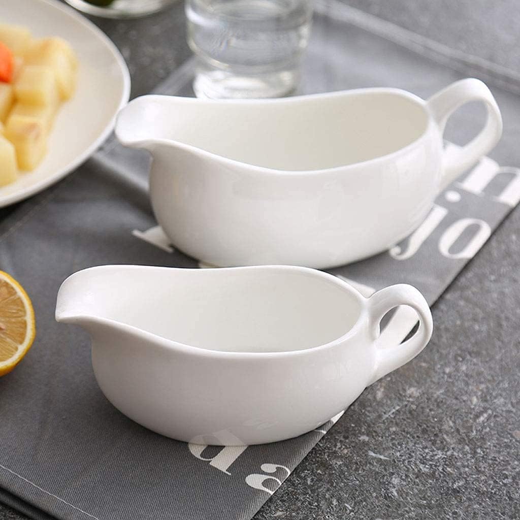 Milk Frother Cup Milk jug decor Porcelain Gravy Boat White Fine Porcelain with Handle and Dripless Lip Spout for Gravy Warming Sauces, Salad Dressings, Milk mini Milk jug (Size : 100ml)