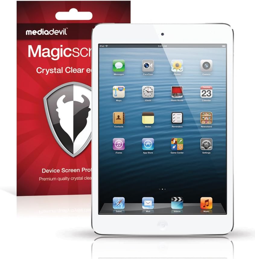MediaDevil Screen Protector for iPad Mini 1, 2, 3 (2012, 2013, 2014) - Crystal Clear Edition Film (2-Pack)
