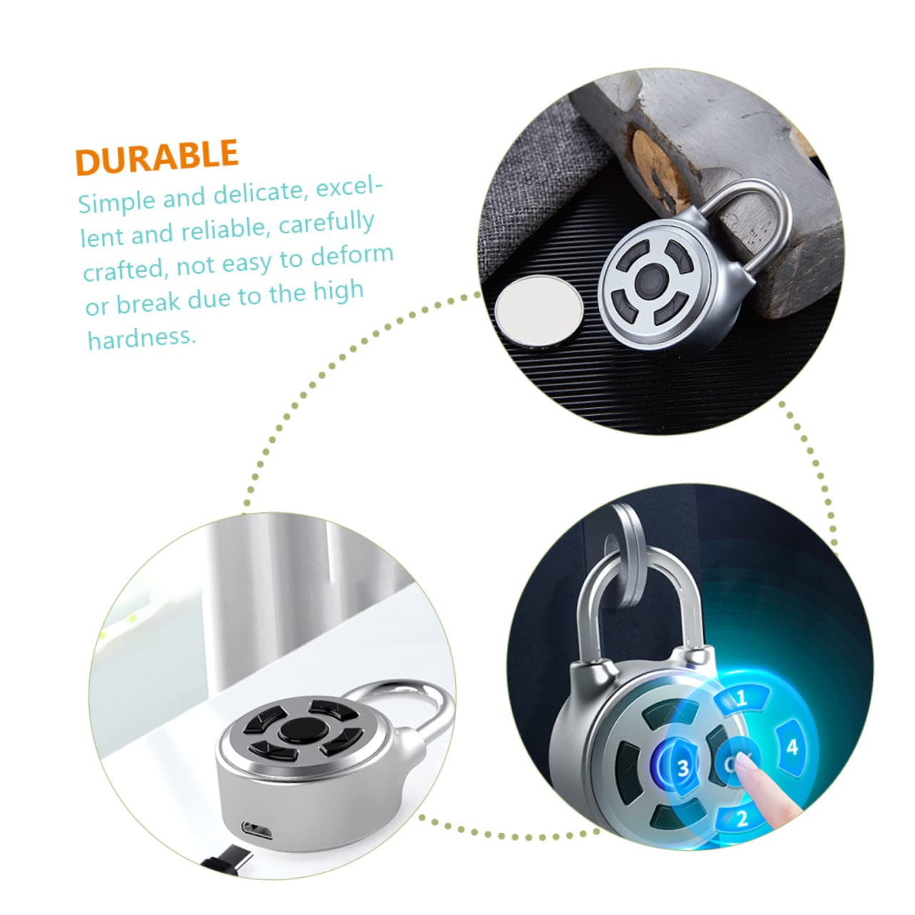 3 Pièces le mot de passe casier Cadenas bagage portable clé verrou porte serrures de valise serrures avec boutons verrouillage par mot de passe Acier inoxydable