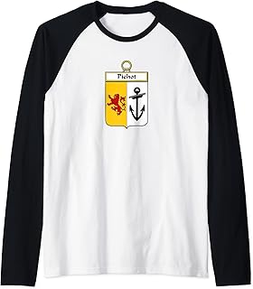 Pichot Coat of Arms - Family Crest Raglan Baseball Tee