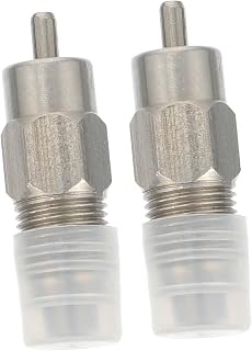 Generic 2pcs Stainless Steel Chicken Waterer Faucet Practical Automatic Poultry Drinking Device Easy to Install Feeder for Ducks Chicks Turkeys
