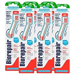 6x Biorepair Spazzolino Curve Antibatterico Soft a Setole Morbide per Denti Sensibili - 6 Spazzolini