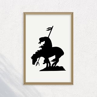 (unframed) Wall Art Print Of At The End Of The Trail Indian - Eco-friendly Poster, Custom Decor For Home, Office, Bedroom, Bath Room, Living Room, Dining Room, Made In Usa, (14x11 IN) - 514887BL