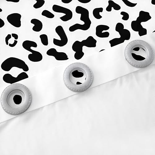 Miniatura 6 de Cortinas de ventana con estampado de leopardo blanco y negro, cortinas de ventana con estampado de guepardo, para hombres, África, animales, vida
