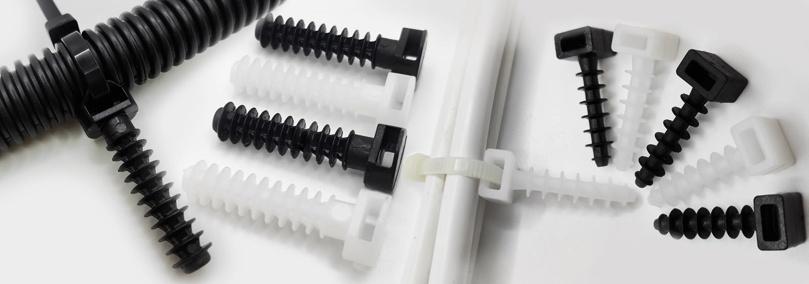 Gabex® 100 bis 1000 Stück Flanschdübel 6x30 mm Dübel für Kabelbinder bis 6 mm Breite (1000 Stück, schwarz)