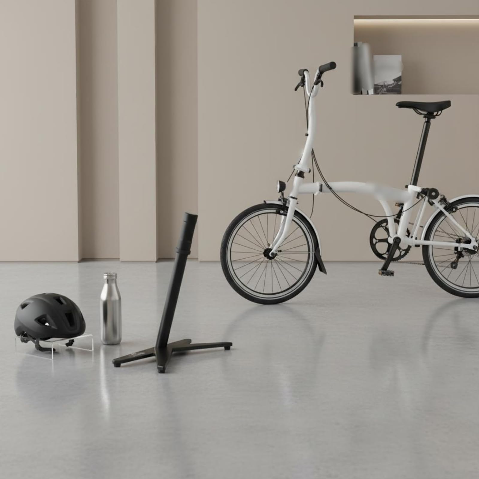 Cavalletto per Bicicletta Pieghevole Supporto Parcheggio Rastrelliera Display in Lega di Alluminio E Nylon con Lavorazione Cnc Adatto a Esposizione Regolazione Deposito in Casa , Oro , L
