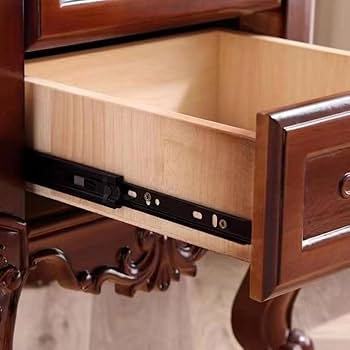 マホガニー ナイトテーブル ベッドサイドテーブル 2段引出し