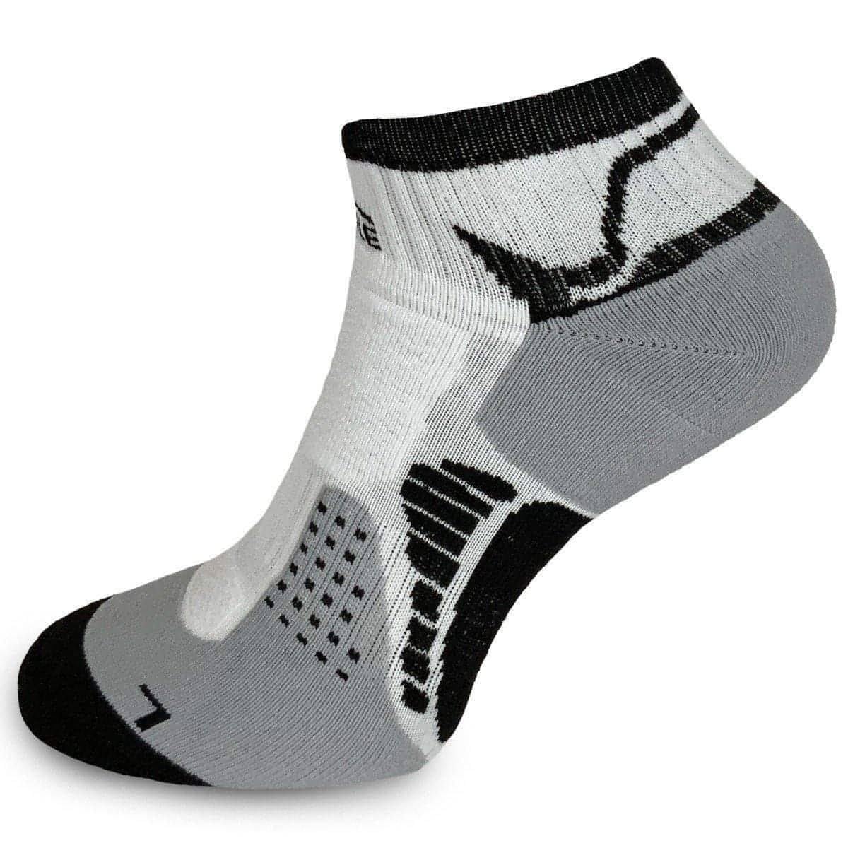 More Mile Men's White San Diego Running Socks - 5.5-8