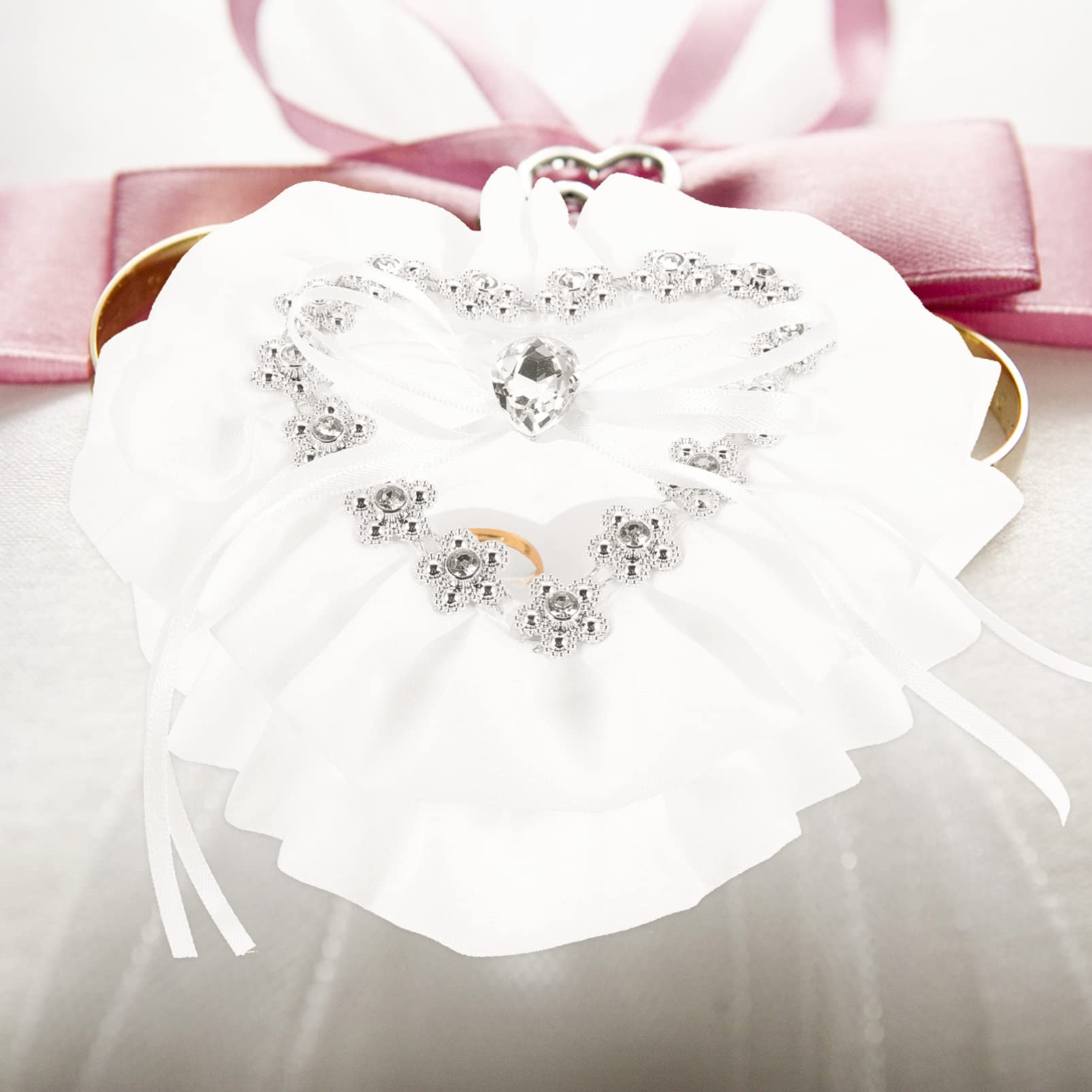 Amazon｜TINEASUR ハート型リング 結婚式用リングホルダー 結婚用品 