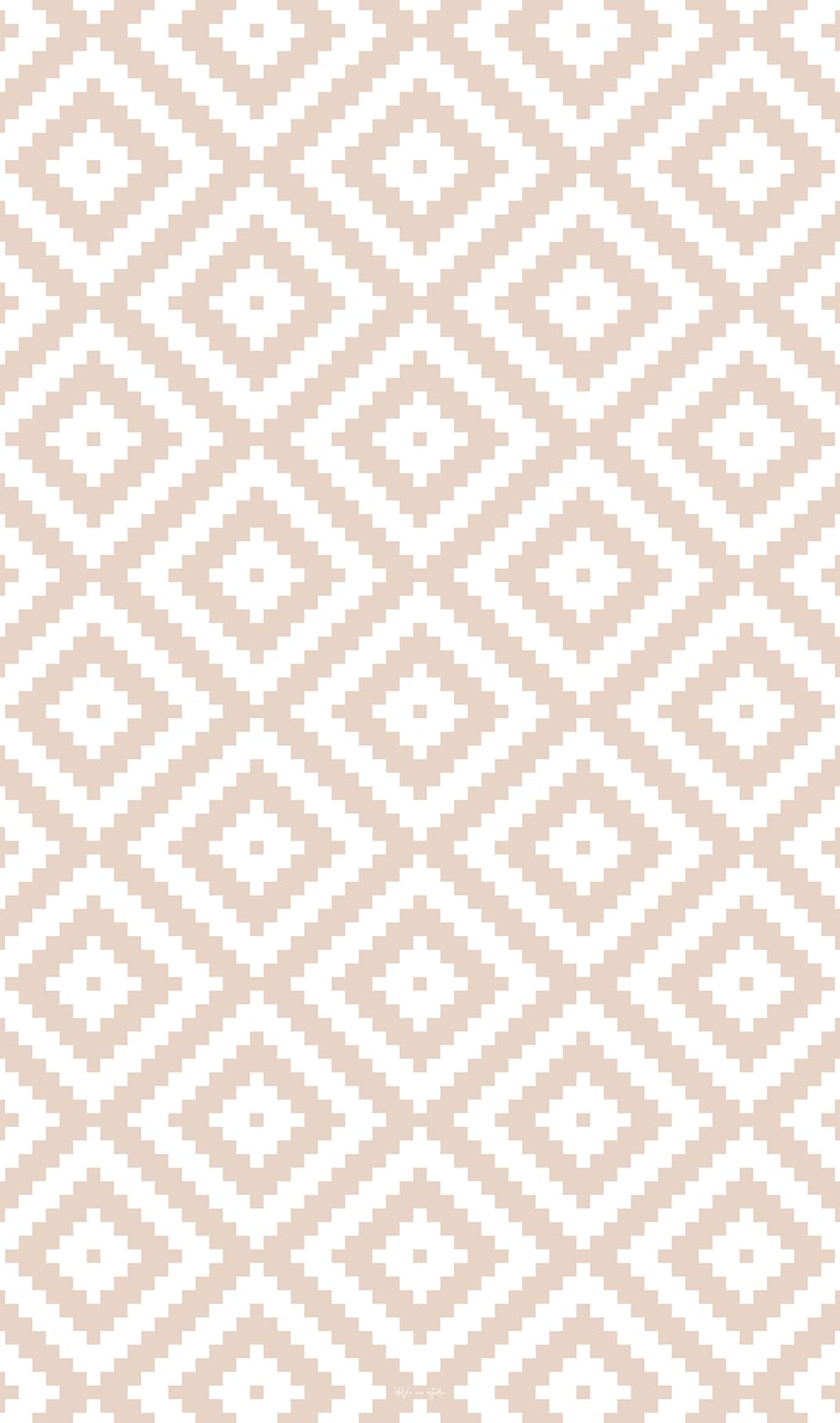 DobleUve Estudio Vinyl Teppich Geometrisch 08 | Beige | 100x100 cm | Waschbarer Rutschfester Küchenläufer | Vinylteppich | Vinylboden | Vinylteppich für Wohnzimmer
