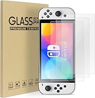 Vista 1 de FYY Paquete de 3 protectores de pantalla compatibles con Nintendo Switch OLED modelo 2021, protector de pantalla OLED de Nintendo Switch de vidrio