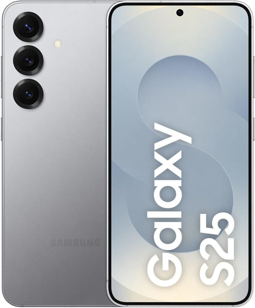 Samsung Galaxy S25 AI Smartphone mit Galaxy AI, Ohne Vertrag, Handy mit Android, 12 GB RAM, 128 GB Speicher, 50-MP-Kamera, Silver Shadow, 3 Jahre Herstellergarantie [Exklusiv auf Amazon]