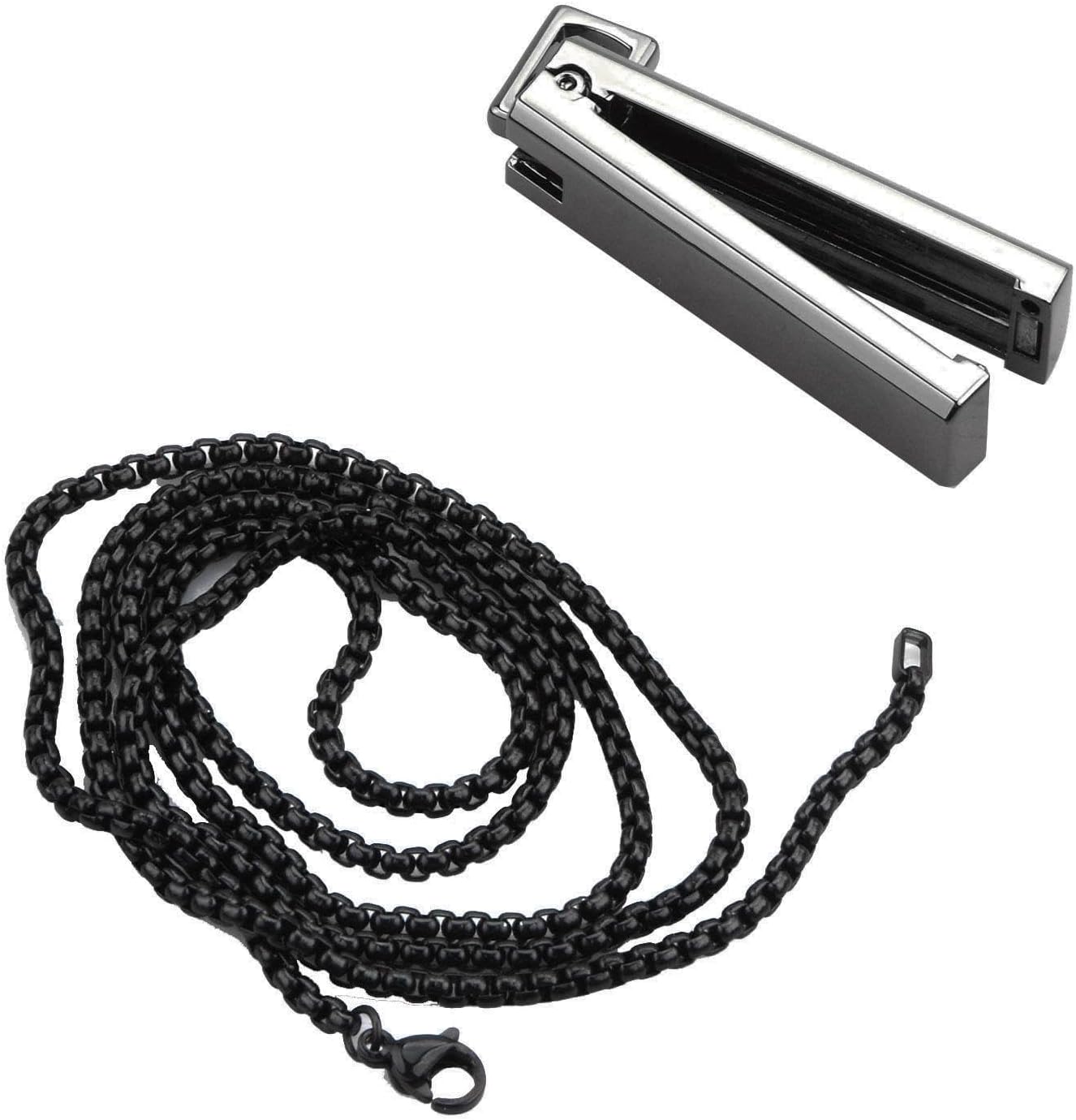 1piece Black Necklace Hanging with Stainless Steel Chain 550mm for Fitbit Flex 2 Accessory