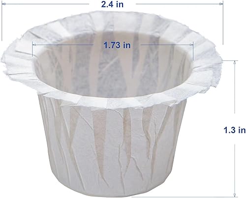 Miniatura 3 de Filtro de papel de café desechable de 300 unidades con 2 cápsulas de café reutilizables K Cup, compatible con cafetera Keurig de una sola porción