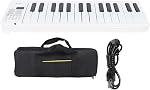 61 Key Foldable Piano, and Keyboard, Multiple Features, Compact and Portable, Accompaniment Included, for Students, Professionals, with Full Size Keys