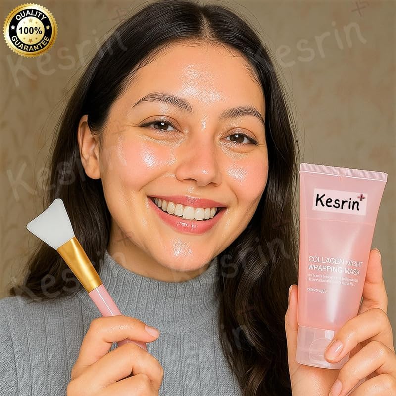 Image of Korean Glass Skin Bio-Collagen Face Mask 75g | Overnight Sleeping Mask for Glowing Skin, Pigmentation, Anti-Aging, Open Pores, Dark Spots, Hydrating Night Cream for Women & Men