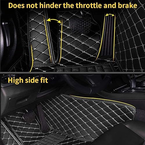 Miniatura 5 de SEALFO Tapetes de piso para el 98 % de los autos, personalizables, de cuero, de lujo, protección para todo tipo de clima, forros para todo el auto