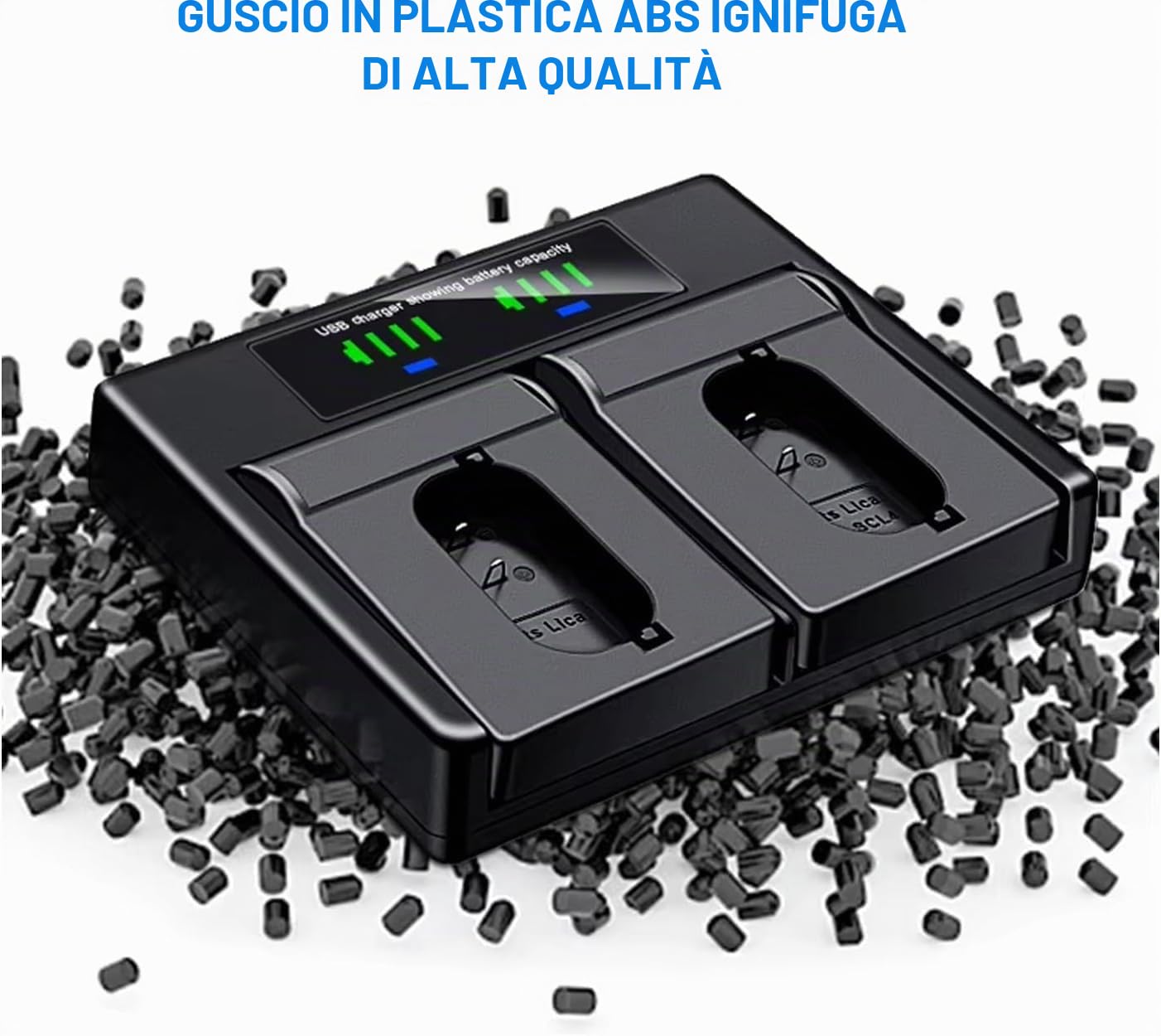 Caricabatterie da viaggio USB doppio compatibile con batterie Leica BP-SCL6, fotocamera Leica Q3 SL3 Q3 43 e caricabatterie BP-SCL6