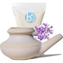 Baraka Neti Pot Starter Kit - Neti Pot & Mineral Sea Salt - No Box Pearl