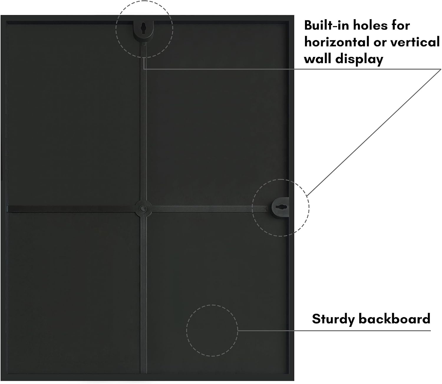 Americanflat Front Loading 16x20 Picture Frame with Shatter-Resistant Glass - Set of 2 - Use as 11x14 Frame with Mat - Metropolitan Collection - Photo Frames for Wall Display - Black