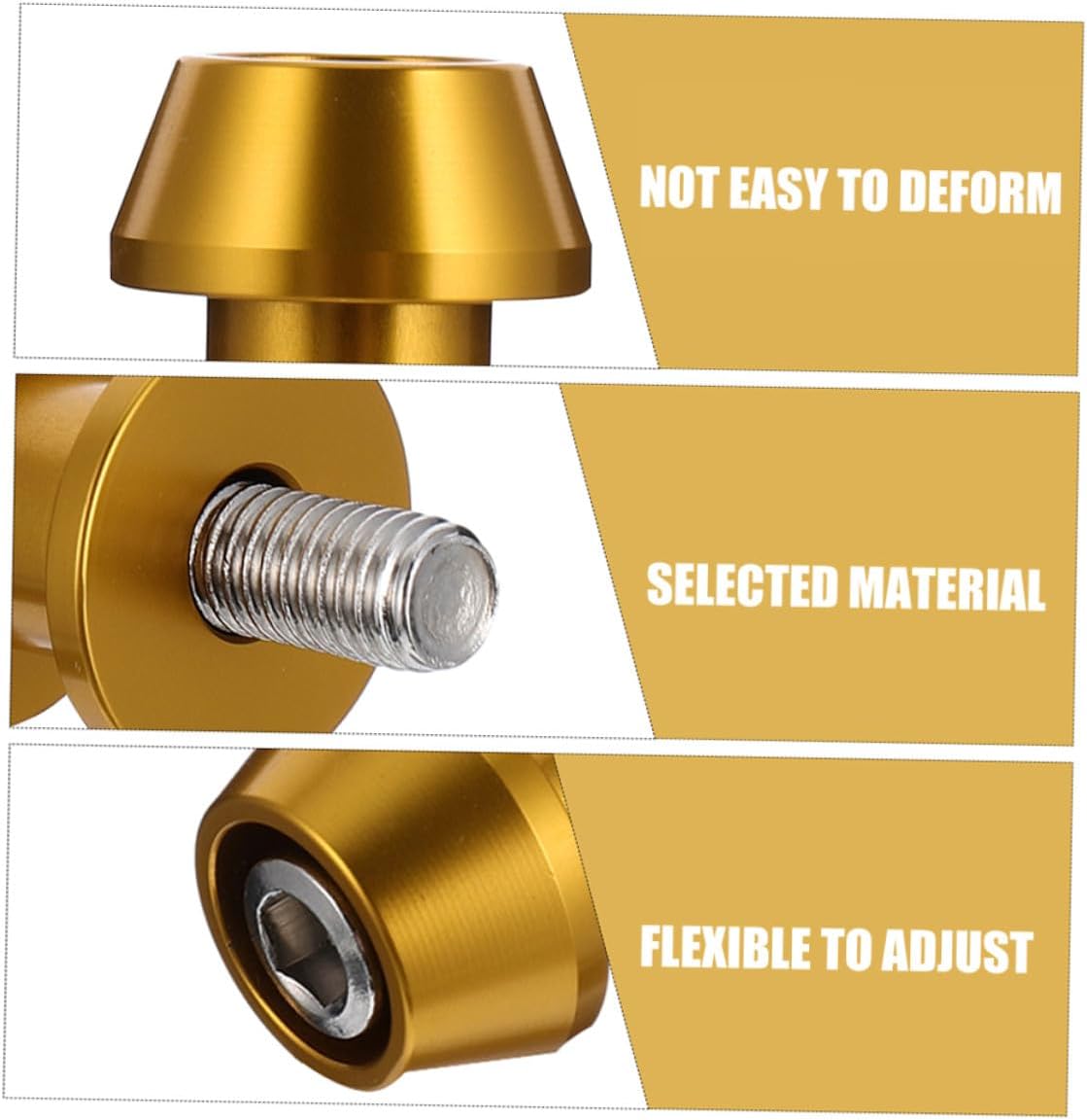 4pcs Motorcycle Swing Arm Spools Slider Stand Screws Cnc 8mm Gold Motorbike Swingarm Bobbins Replacement for Powersports Frame Parts
