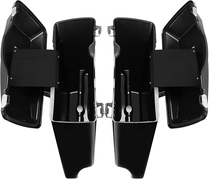 Alforjas extendidas negras para Harley Touring 1993-2013 miniatura 5
