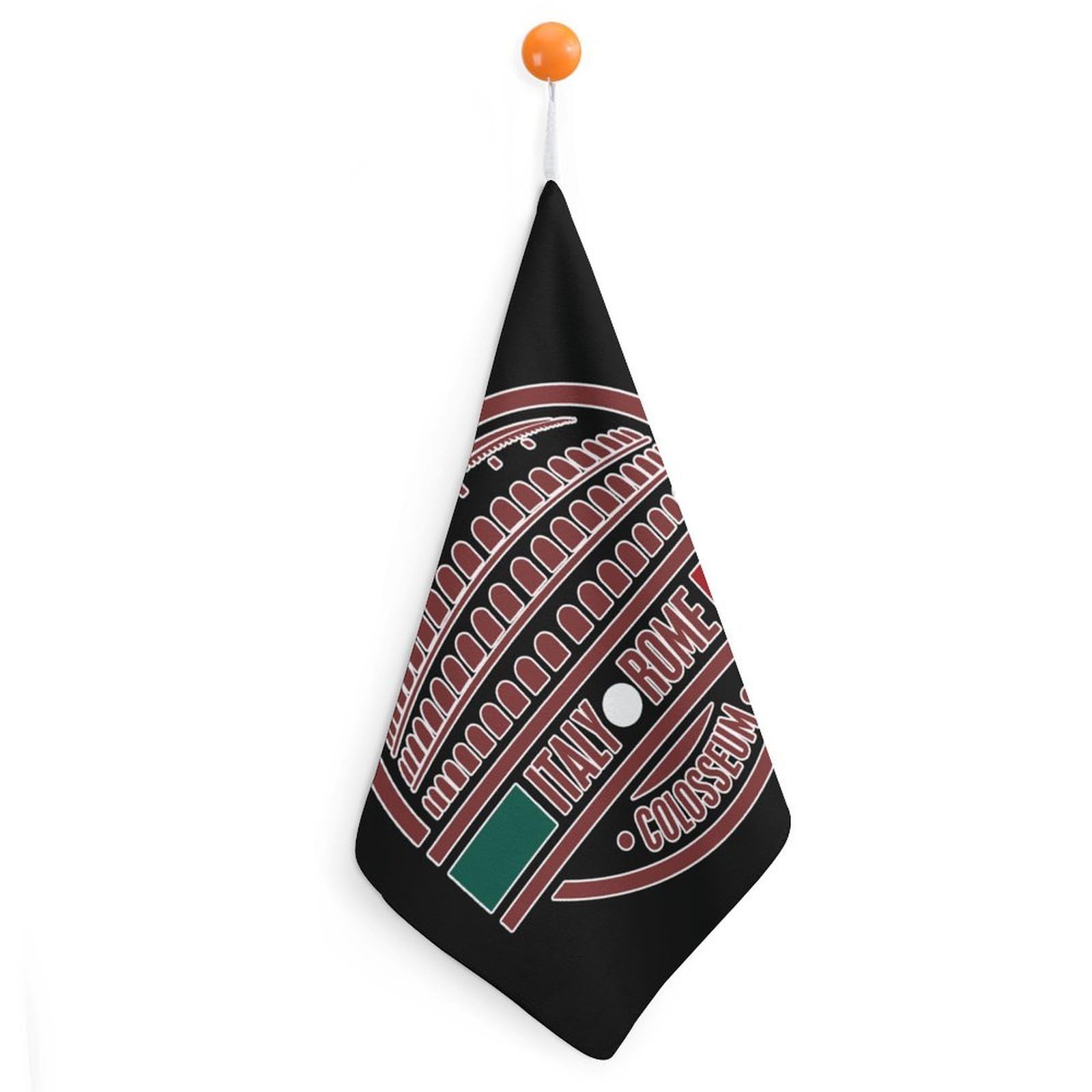 TXFBTRFSA Italy Rome-Colosseumes Hand Towels with Hanging Loop Kitchen Towel Handkerchiefs Cleaning Cloths