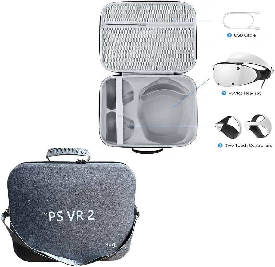 PSS Hard Carrying Case PSVR 2 Compatible with Play/Station VR2
