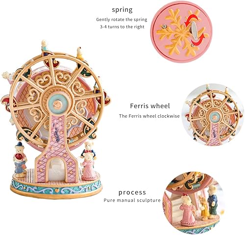 Miniatura 5 de LOVE FOR YOU Caja de música envuelta para regalo, decoración musical de oso para niñas, niños, hermana, hijo, hija, mamá, nieta, abuela, sobrina,