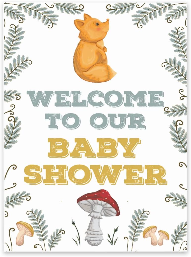 Wishes For Baby Cards For Baby Shower - Boy, Girl Baby Shower Party Collection, Fox Theme, Wishes For The Baby Cards, Activities Party Supplies - Pack Of 50