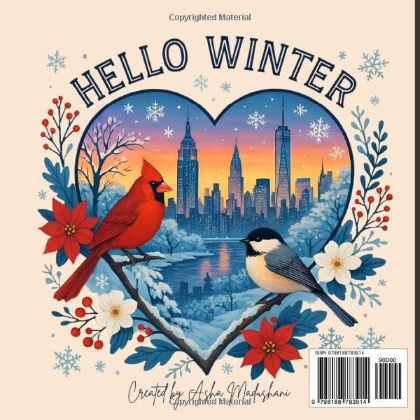New York Winter Coloring Book – Easy & Relaxing Winter Landmarks, Snowy City Scenes, Nature, Wildlife & Countryside for Kids, Teens & Adults | Cute Travel Gift for New York Lovers image 3